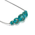 Teal | .925 Sterling Silver | Firefly Glass Infinity Clasp Necklace