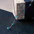 Teal | Silver | Firefly Glass Cascade Double Pendant