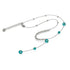 Teal | Silver | Firefly Glass Cascade Double Pendant
