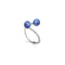 Cobalt | .925 Sterling Silver | Firefly Glass | Infinity Helix Ring