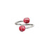 Crimson | .925 Sterling Silver | Firefly Glass | Infinity Helix Ring