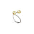 Ivory | .925 Sterling Silver | Firefly Glass | Infinity Helix Ring
