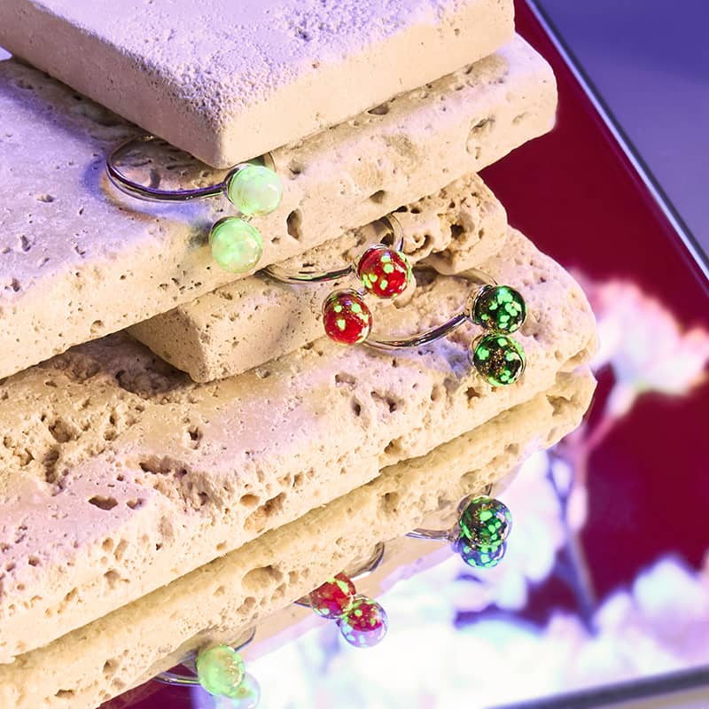 Obsidian | .925 Sterling Silver | Firefly Glass | Infinity Helix Ring