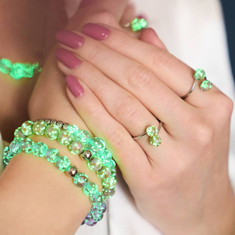Periwinkle | .925 Sterling Silver | Firefly Glass | Infinity Helix Ring