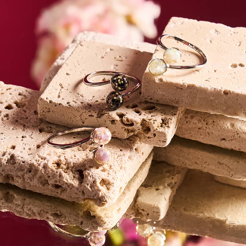 Periwinkle | .925 Sterling Silver | Firefly Glass | Infinity Helix Ring