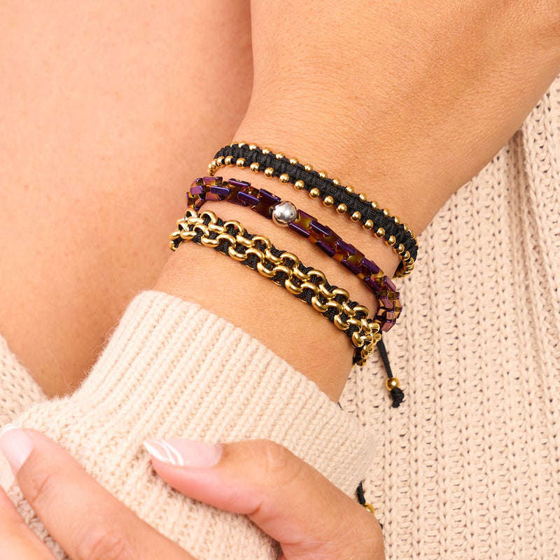 Gold x Black | Friendship DOT Bracelet