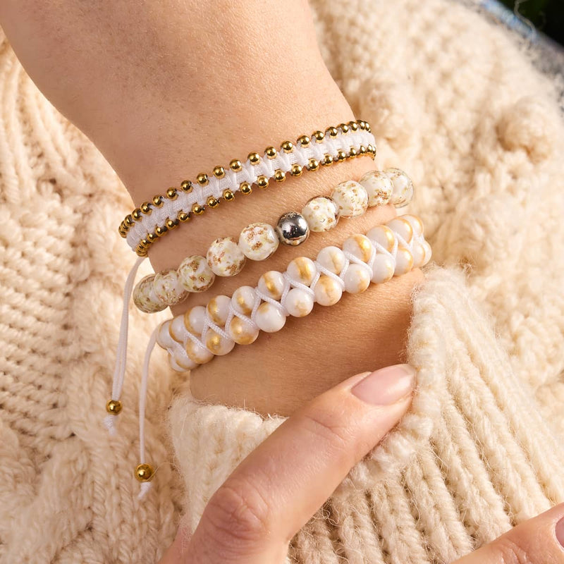 Gold x White | Friendship DOT Bracelet