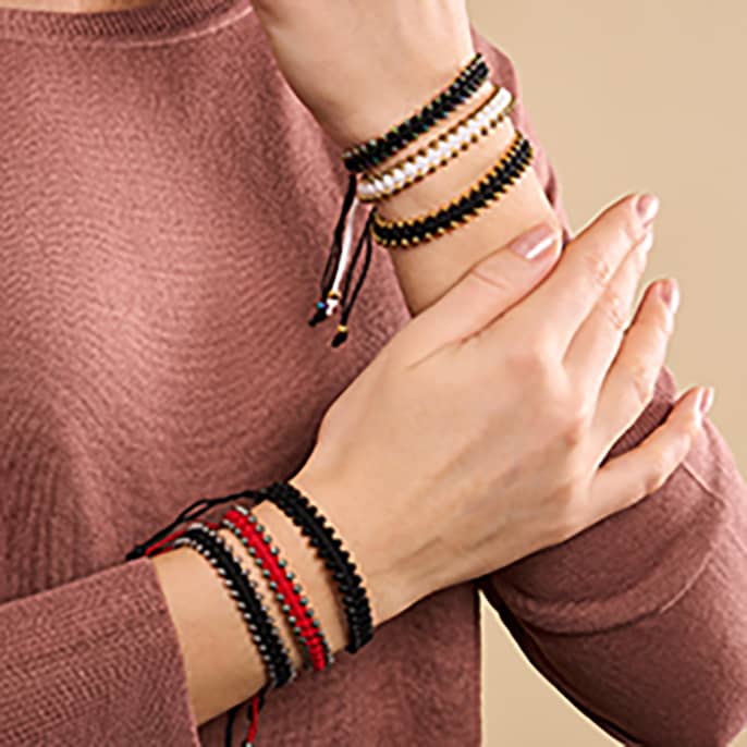 Gunmetal x Black | Friendship DOT Bracelet