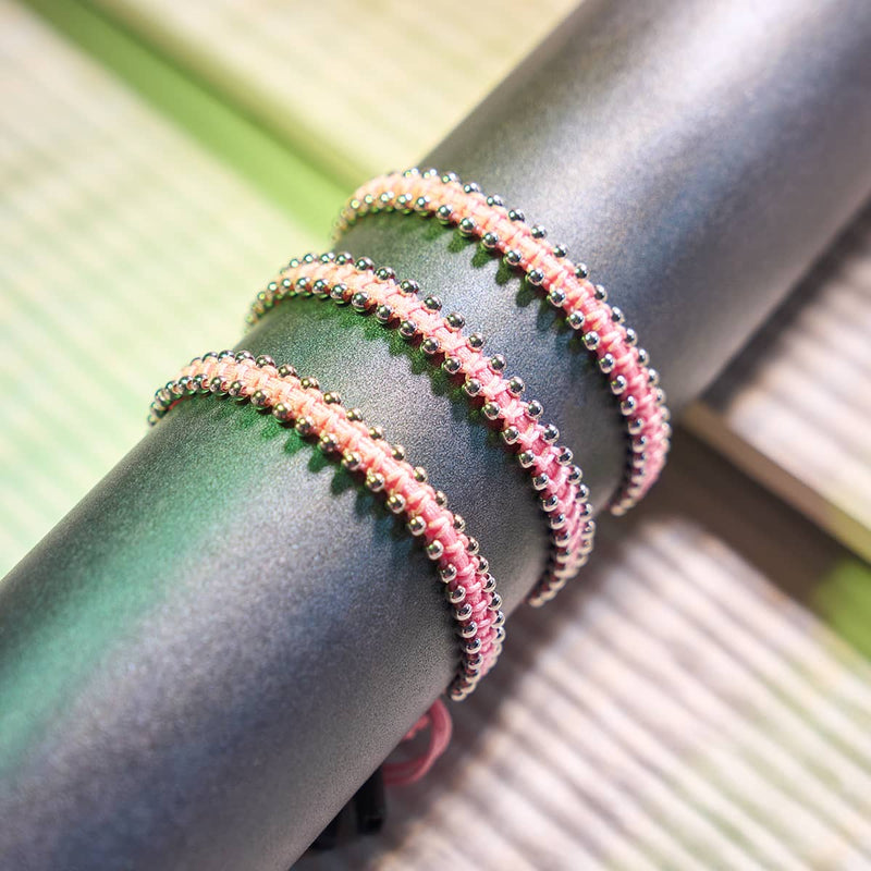 Silver x Bubblegum | Friendship DOT Bracelet