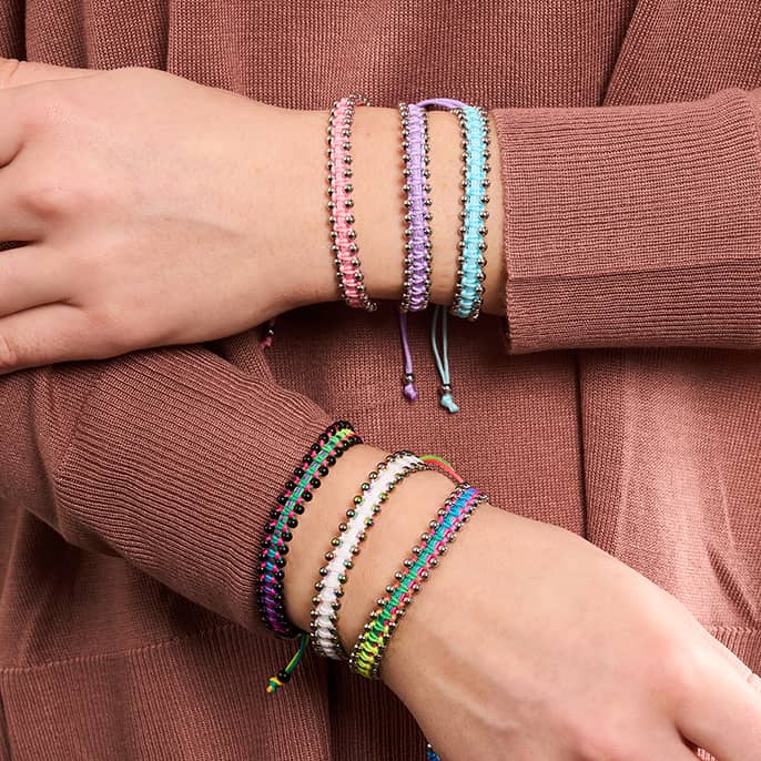 Silver x Lilac | Friendship DOT Bracelet