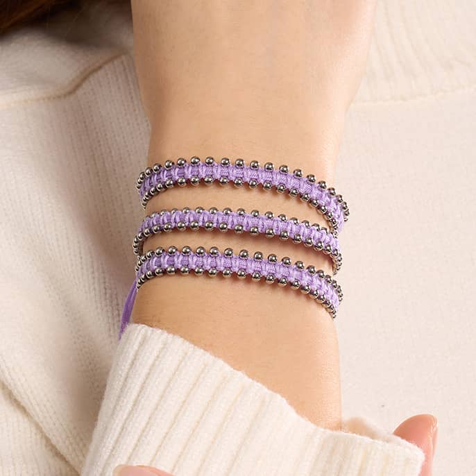 Silver x Lilac | Friendship DOT Bracelet