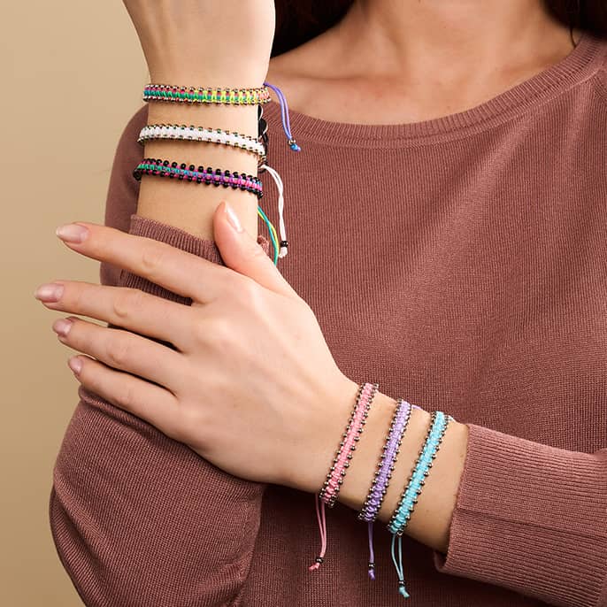 Silver x Sky Blue | Friendship DOT Bracelet