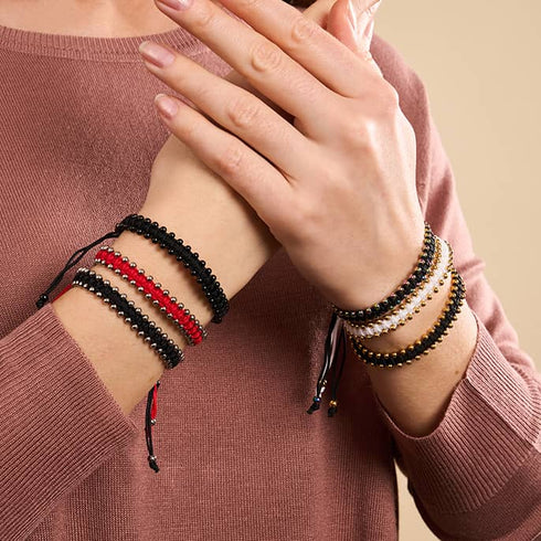 Unicorn Silver x Black | Friendship DOT Bracelet