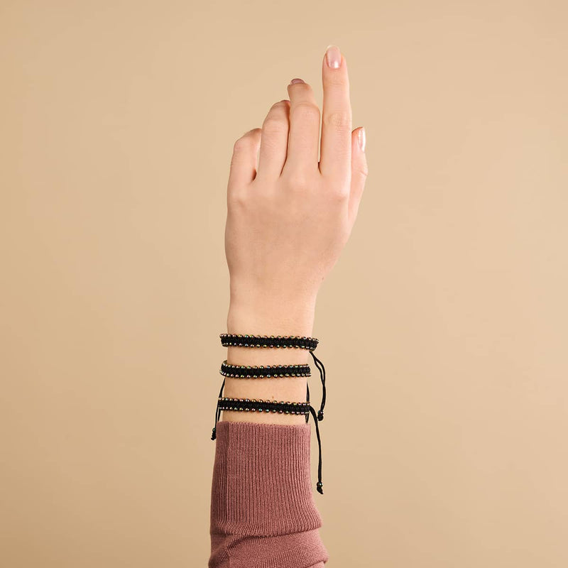 Unicorn Silver x Black | Friendship DOT Bracelet