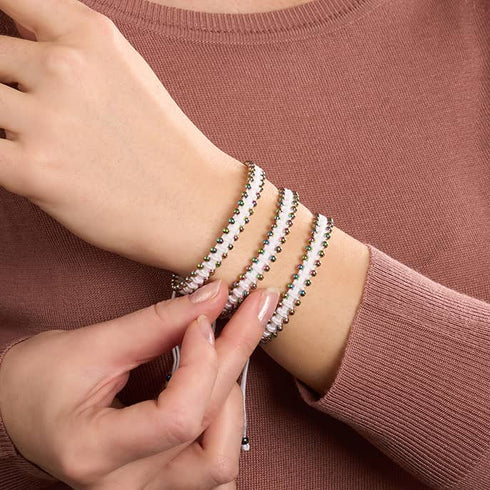 Unicorn Silver x White | Friendship DOT Bracelet