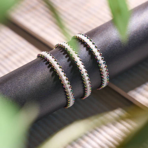 Unicorn Silver x White | Friendship DOT Bracelet