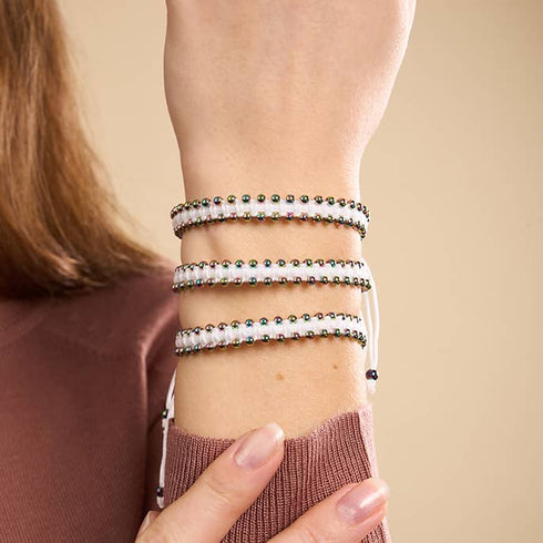 Unicorn Silver x White | Friendship DOT Bracelet