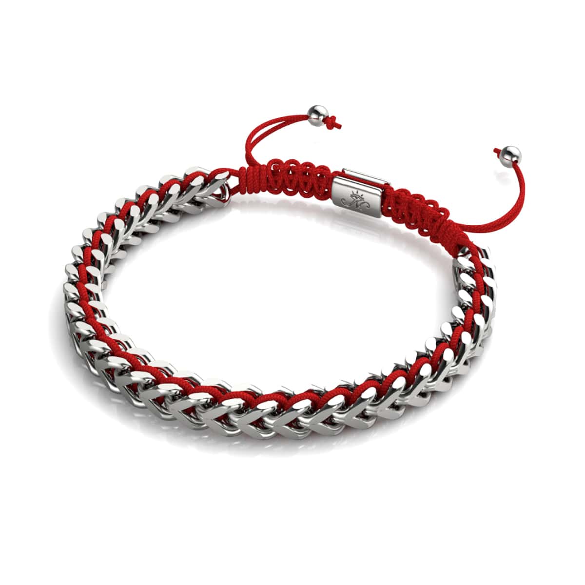 Red x Silver | Gaia Wheat Chain Bracelet