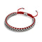 Red x Silver | Gaia Wheat Chain Bracelet