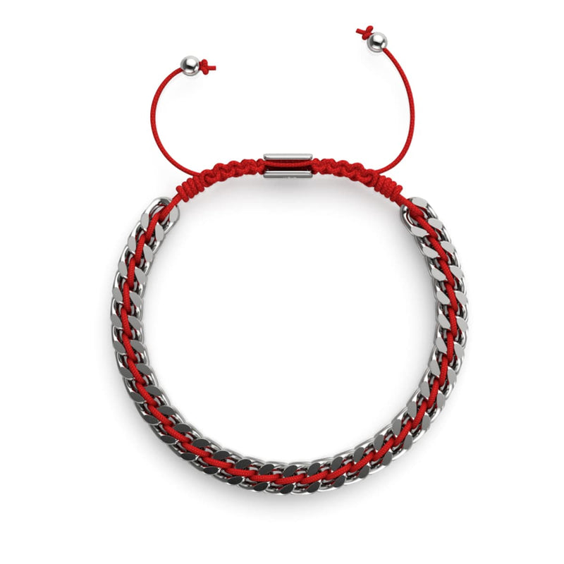 Red x Silver | Gaia Wheat Chain Bracelet