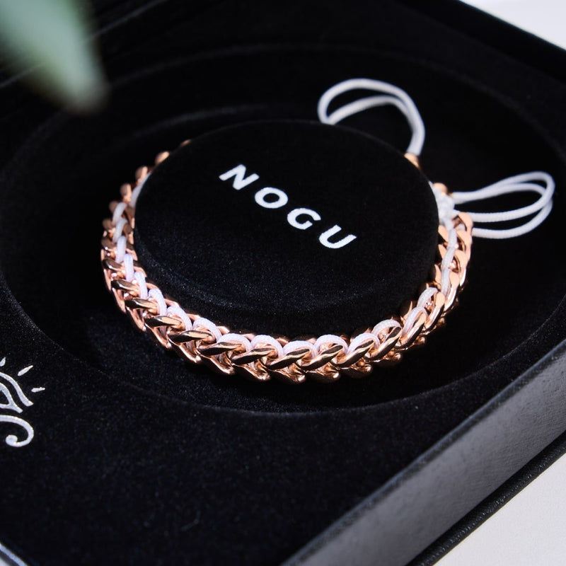 White x Rose Gold | Gaia Wheat Chain Bracelet