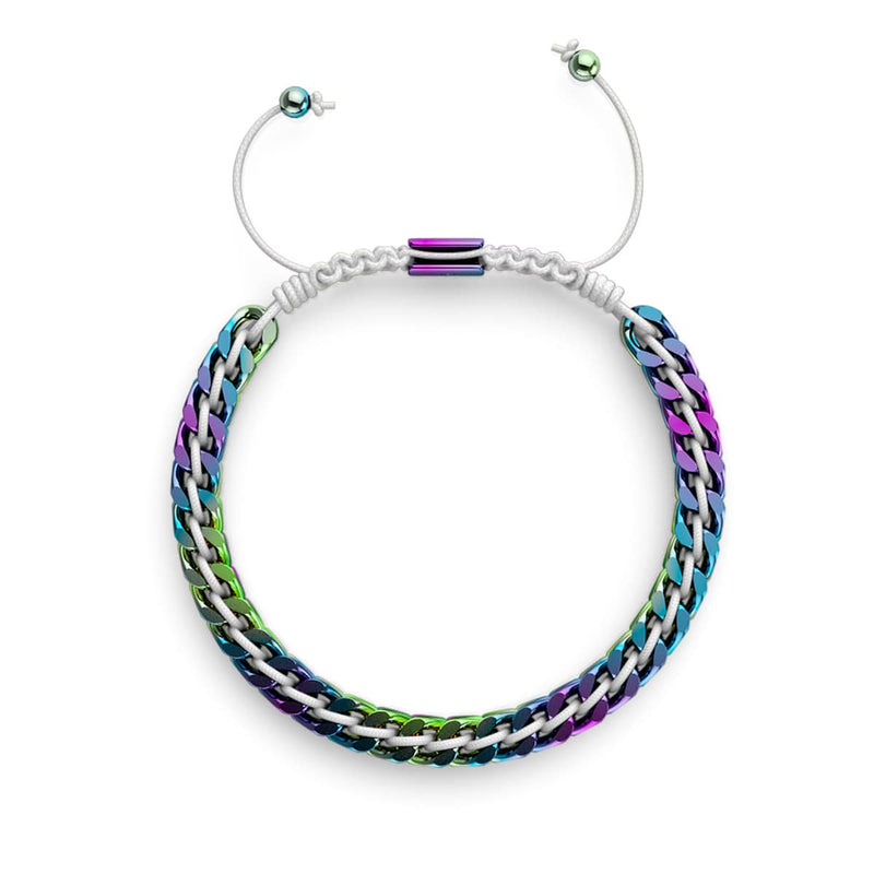 White x Unicorn Silver | Gaia Wheat Chain Bracelet