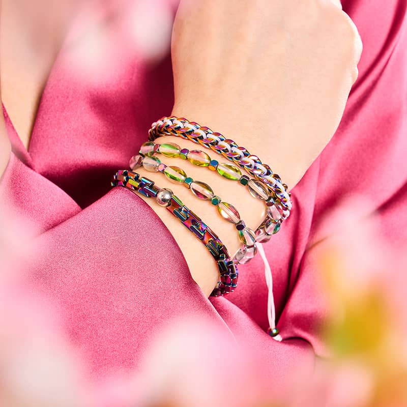 White x Unicorn Silver | Gaia Wheat Chain Bracelet