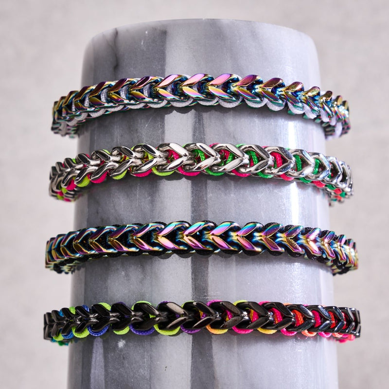 White x Unicorn Silver | Gaia Wheat Chain Bracelet