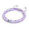 Cosmic Purple | Silver | Galaxy Glass Macrame Bead Bracelet