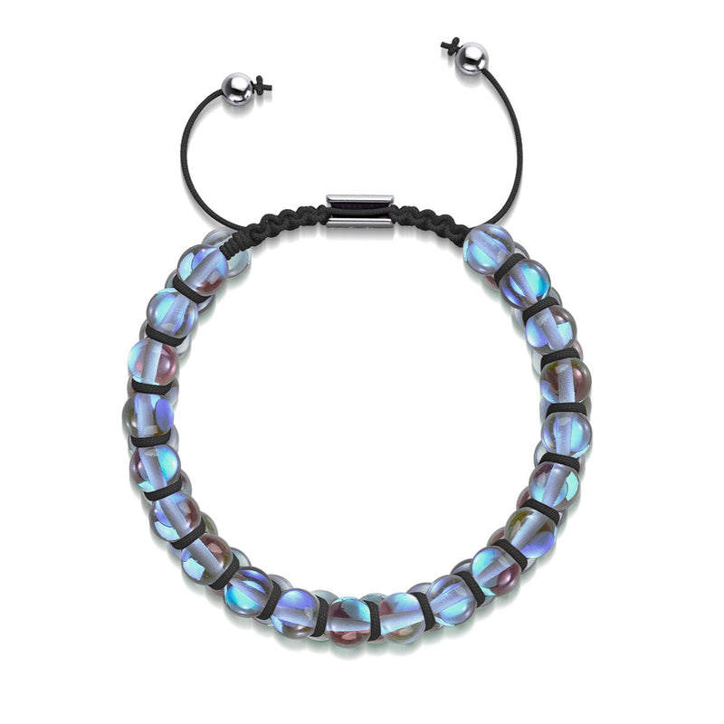 Milky Way | Silver | Double Galaxy Glass Bracelet