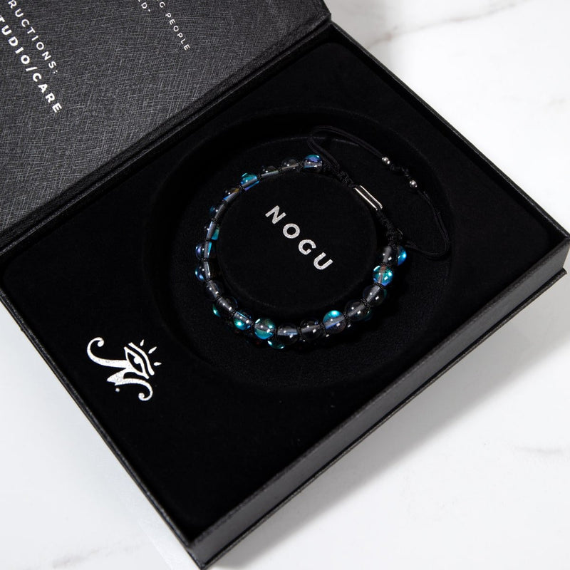 Milky Way | Silver | Double Galaxy Glass Bracelet