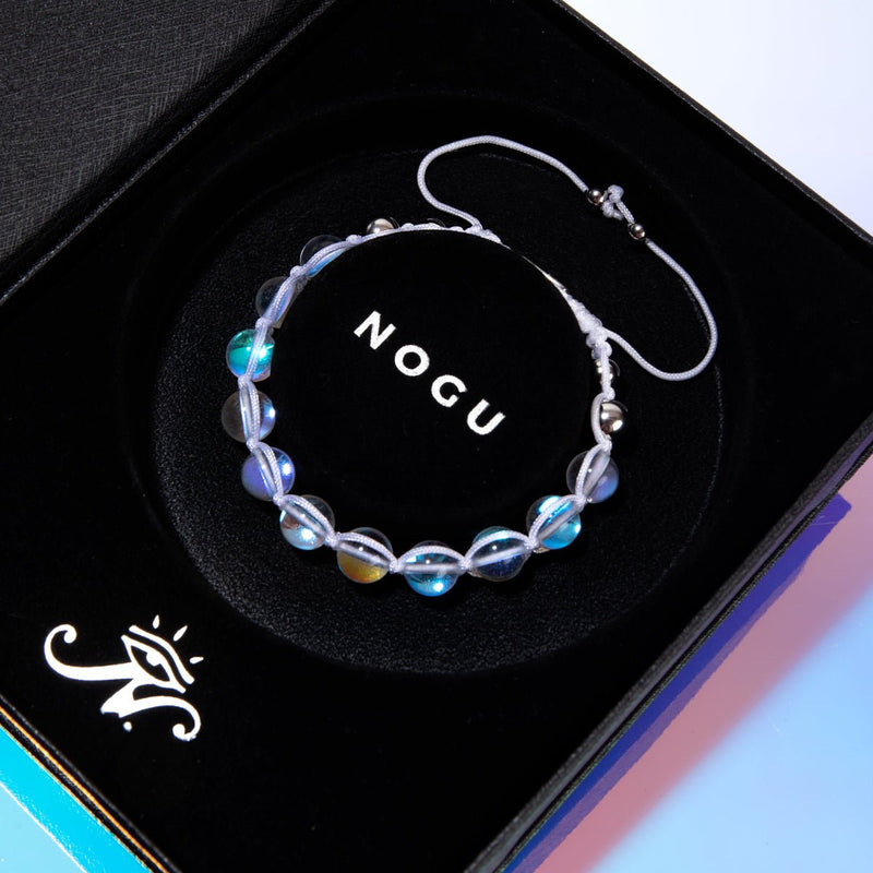 Neon White | Rainbow Supernova | Silver | Galaxy Glass Charmballa Bracelet