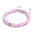 Pink Nebula | Silver | Galaxy Glass Macrame Bead Bracelet