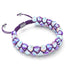 Purple Rainbow | Silver | Double Galaxy Glass Bracelet