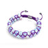 Purple Rainbow | Silver | Double Galaxy Glass Bracelet