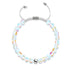 Rainbow Supernova | Silver | Galaxy Glass Macrame Bead Bracelet