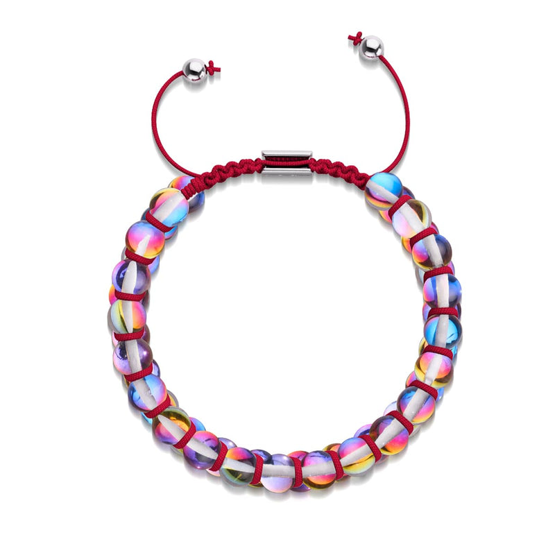 Scarlet Supernova Galaxy Glass x Red String Vitality Bracelet