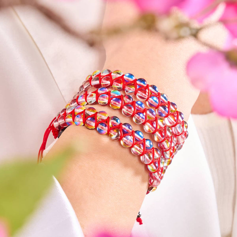 Scarlet Supernova Galaxy Glass x Red String Vitality Bracelet