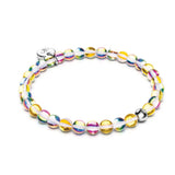 Solar Flare | Silver | Galaxy Glass Bead Bracelet