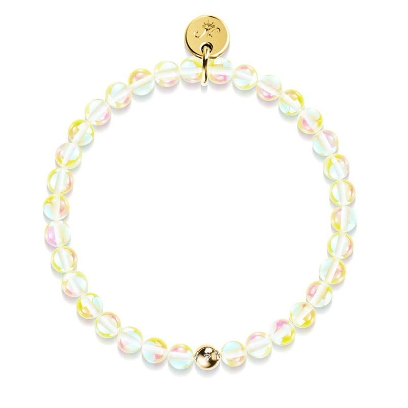 Sunburst | .925 Sterling Gold Vermeil | Galaxy Glass Bead Bracelet