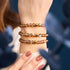 Terra | Gold | Galaxy Glass Macrame Bead Bracelet