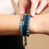 Turquoise Sunbeam | Silver | Galaxy Glass Bead Bracelet