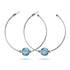 Blue Nebula | Silver | Galaxy Glass Hoop Earrings