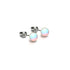 Champagne Supernova | .925 Sterling Silver | Galaxy Glass Mini Stud Earrings