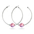 Pink Nebula | Silver | Galaxy Glass Hoop Earrings