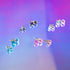 Rainbow Supernova | .925 Sterling Silver | Galaxy Glass Mini Stud Earrings