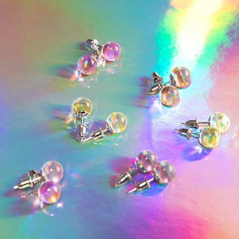 Sunburst | .925 Sterling Silver | Galaxy Glass Stud Earrings