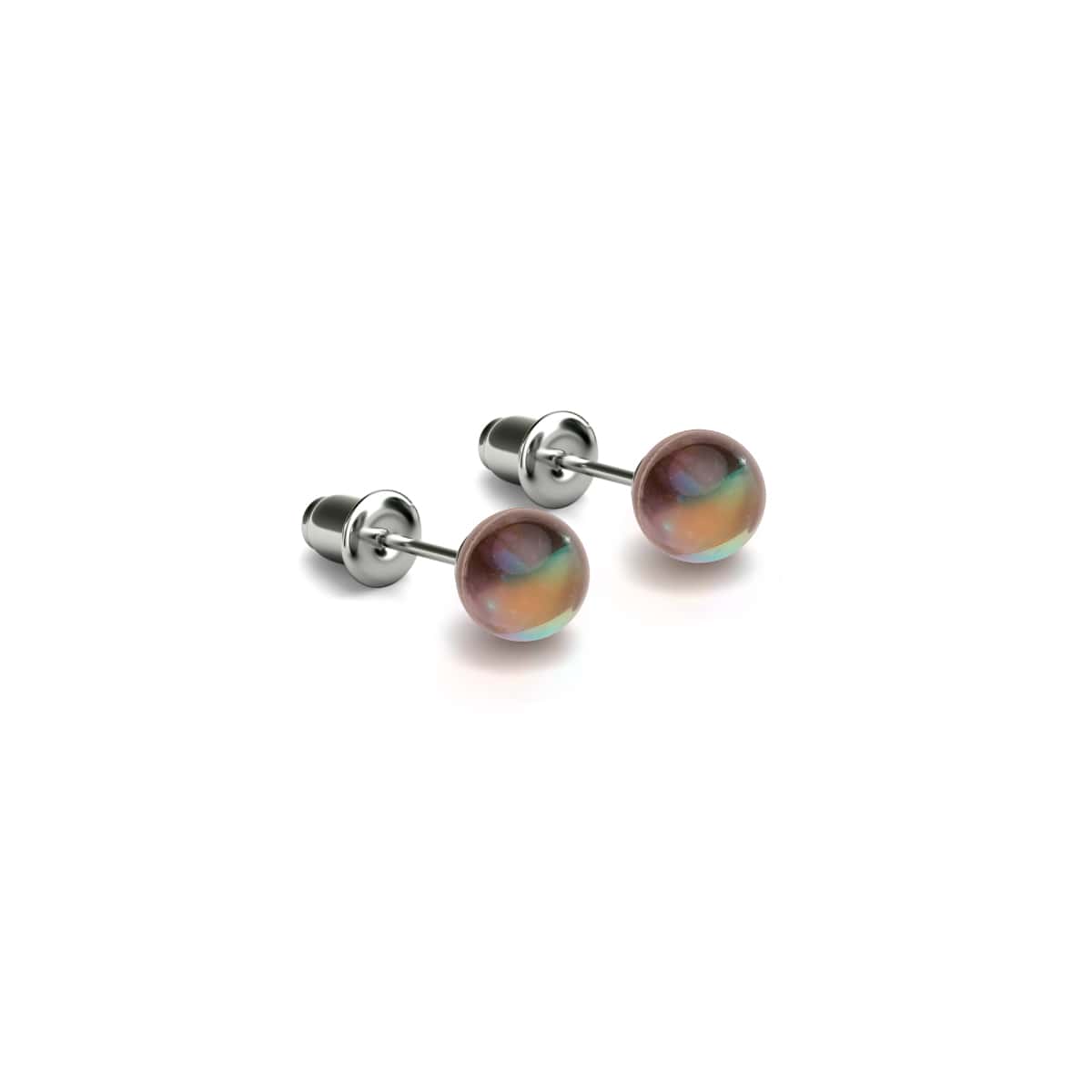 Terra | .925 Sterling Silver | Galaxy Glass Mini Stud Earrings