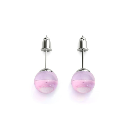 Ultraviolet | .925 Sterling Silver | Galaxy Glass Stud Earrings