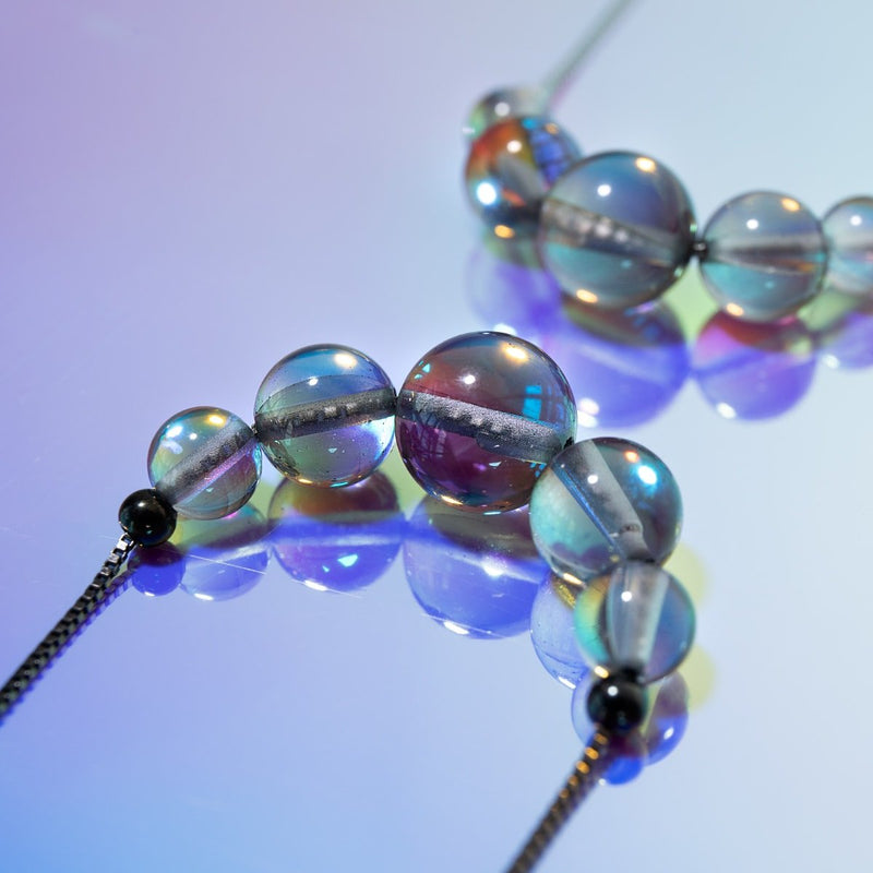 Milky Way | .925 Sterling Silver Gunmetal | Galaxy Glass Infinity Clasp Necklace